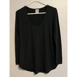 Evereve x Michael Stars scoop neck striped long sleeve shirt S